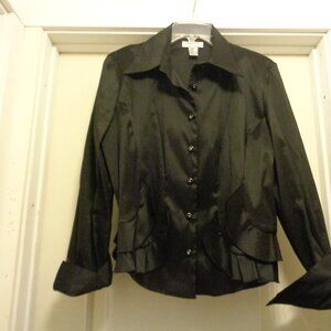 GOTHIC ROMANCE COQUETTE PAST STYLE BLACK SATIN JACK…